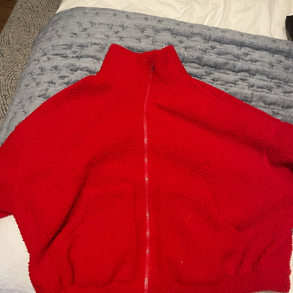 Old Navy Vibrant Red Fleece Jacket